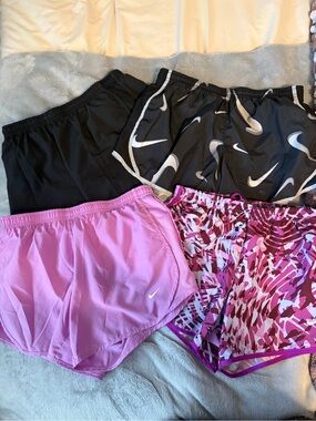 Nike Women’s Athletic Shorts Bundle — Black & Pink Mix